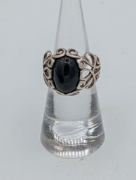 Sterling Onyx Ring Size 6