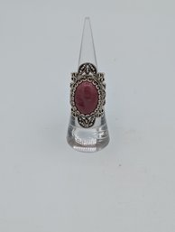 Sterling Rhodonite Ring Size 7