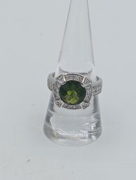 Sterling Peridot Ring Size 9