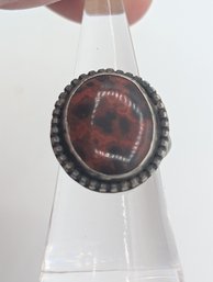Sterling Agate Ring Size 7.75