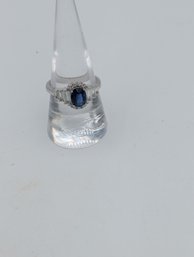 Sterling Sapphire Ring Size 9