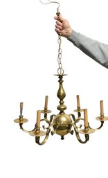 Antique/Vintage Brass & Metal 6 Arm  Chandelier