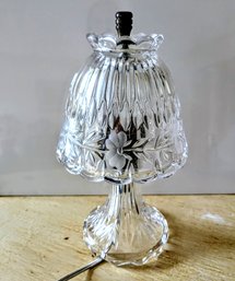 Small Vintage Princess House Cut Crystal Table Lamp - In Good Working Order