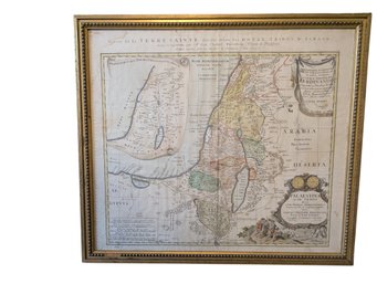 Hand Colored Homann Heirs Map Of Israel Palestine /Holy Land Original Was Circa 1750