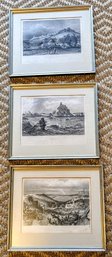 3 Antique Steel Engravings Of Ancient Israel/Palestine Created By A. Wilmore,  After JD Woodward
