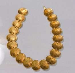 Elegant Nature Inspired Venus Clam Shell Gold Tone Necklace