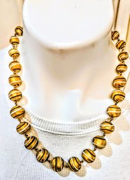 Stunning Vintage Murano 22' Graduated Glass Beaded Necklace