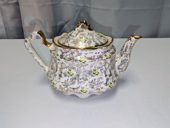 Antique/Vintage Arthur Wood England Gold Floral Design Teapot