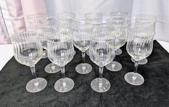 Set Of (12) Luigi Bormioli Canaletto, Italy, Fluted Design Red Wine Glasses - 1 Of 2