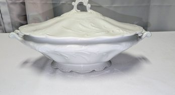 Antique/Vintage Bishop & Stonner, Ironstone, China Covered Oval Serving Bowl