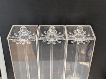 3 Acrylic Hanging Necklace Jewelry Display Casese