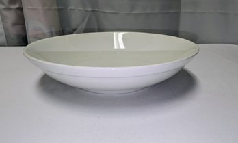 Vintage White Large Ceramic, Made In Italy, Pasta Serving Bowl