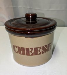 Vintage Ceramic Cheese Crock With Cover