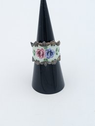 Sterling Enamel Ring Size 7