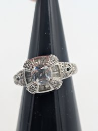 Sterling Cubic Zirconia Ring Size 6.5