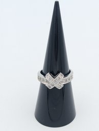 Sterling Clear Stone Ring Size 7.25