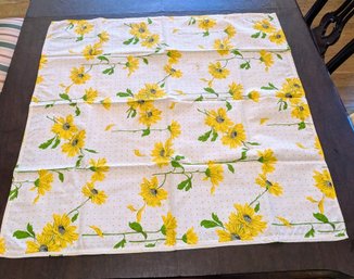 Vintage Square Wilendur Sunflower Pattern Table Top Cover