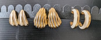 Brilliance Fine Jewelry Women's Ribbed Earring Set