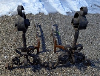 Vintage Pair Of Antique Andirons