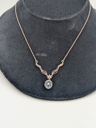 Sterling Blue Topaz Necklace