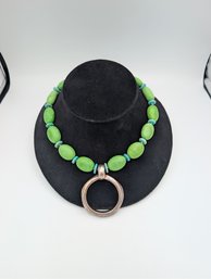 Sterling Turquoise Necklace Signed SSD