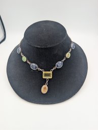 Sterling Multi Stone Necklace