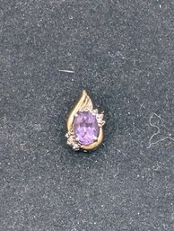 Sterling 10k Amethyst Pendant