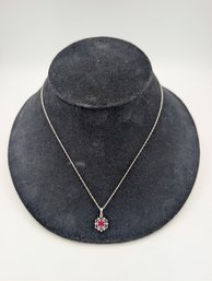 Sterling Ruubellite Necklace