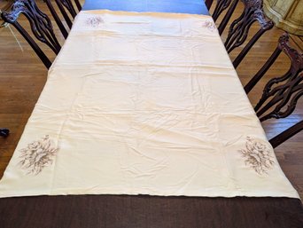 Laura Ashley Viscose & Poly, Embroidered Corner Edge & Tassel Detailed Square Tablecloth