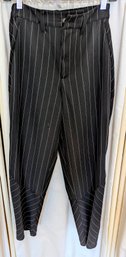 Awesome Designer Ruti  Pinstripe Black And White Tapered Trousers (Size 6)