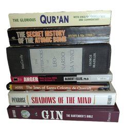 Assortment Of Nonfiction Books: History, Psychology, Mixology & Religious