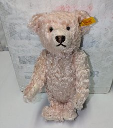 Steiff Classic 1907 Teddy Bear In Pink Mohair. With Paper