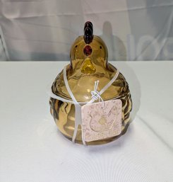 New Never Used Kitchen Gourmet Glass Rooster Jar