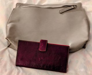 2 Leather Purses One Wallet One Satchel Wallet Never Used Still With Tags.