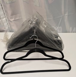 Lot Of 24 Black Velvet Hangers