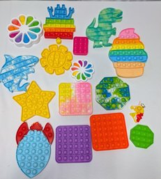 Lot Of (16) Various Pop It Fidget Toys