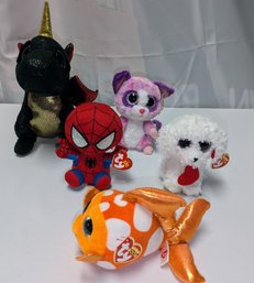 Lot Of (5) Various TY Plush Toys