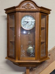 Vintage Seiko Westminster/Whittington Dual Chime Pednulum Curio Wall Clock With Solid Oak Case