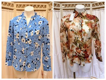 Vintage Nanette Lepore & Bailey (sWT) 44 Women's Floral Blouses