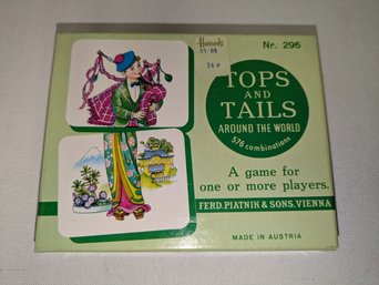 Vintage  1950/60s 'Tops & Tails' Card Game, No. 296,  By Ferd. Piatnik & Sons Of Vienna, Austria - 2 Of 2