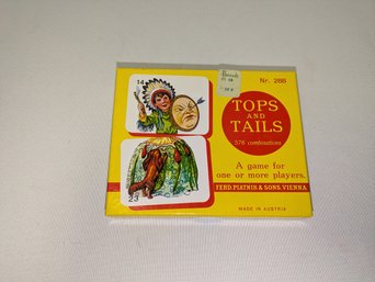 Vintage  1950/60s 'Tops & Tails' Card Game, No. 288,  By Ferd. Piatnik & Sons Of Vienna, Austria - 1 Of 2