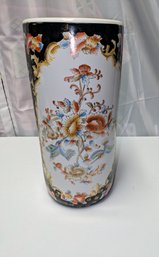 Vintage Japanese Imari-styled Ceramic Umbrella Stand Or Floor Vase