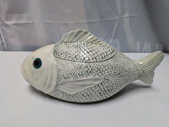 Vintage Ceramic Fish Tureen - No  Ladle