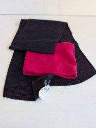 New Still With Tag, Jos. A. Bank Men's Scarf Paired With Fleece Neck Warmer