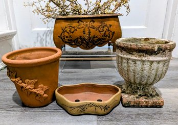 4 Distinct Vintage Garden Planters