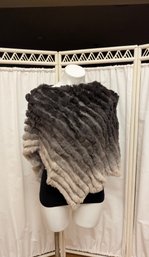 Super Soft Cape Or Poncho Style Fur Wrap Of Genuine Rabbit Fur From China