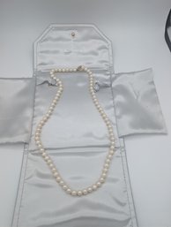 14k Genuine Pearl Necklace 24'