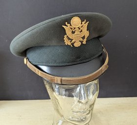Vintage US Army Officer Green Visor Service Cap
