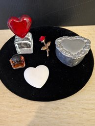 Valentine Treasures Includes Pewter Trinket Box That Converts To Heart Pin