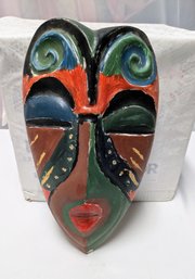 Ceramic Studio Art Wall Hanging African Tribal Mask